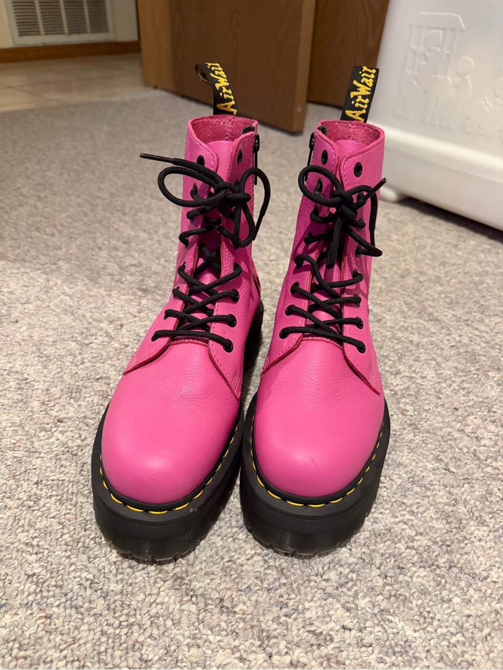 Dr. Martens Jadon III Boot Pisa Leather in Thrift Pink NWOT - Picture 2 of 11